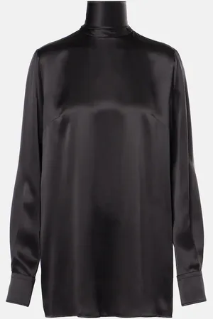 Dolce & Gabbana Silk satin turtleneck blouse
