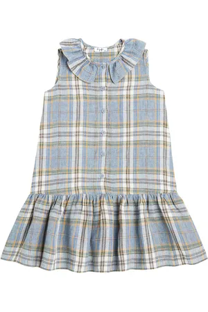 Il gufo Checked linen dress
