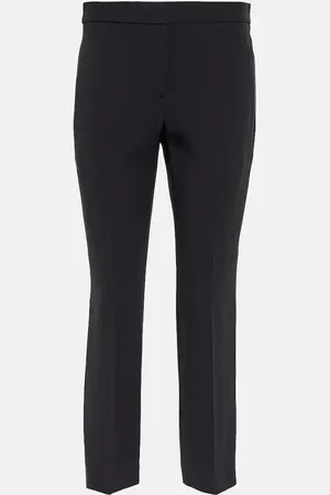 Alexander McQueen Mid-rise slim crÃªpe pants