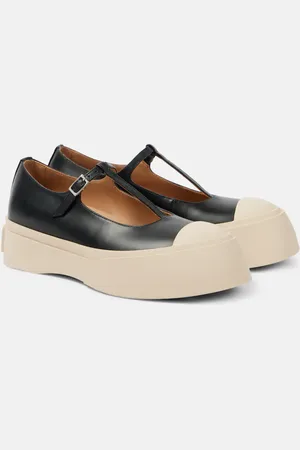 Marni Leather platform Mary Jane flats