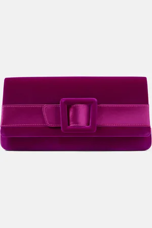 Manolo Blahnik Maygot velvet clutch