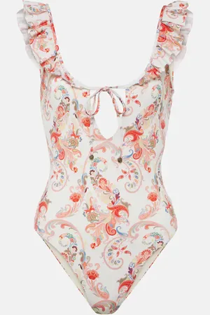 Etro Ruffled paisley swimsuit