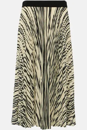 Proenza Schouler Printed plissÃ© midi skirt
