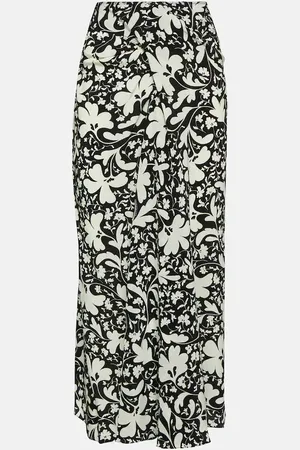 Stella McCartney Printed silk midi skirt