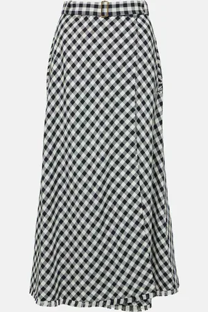 Etro Gingham jacquard midi skirt