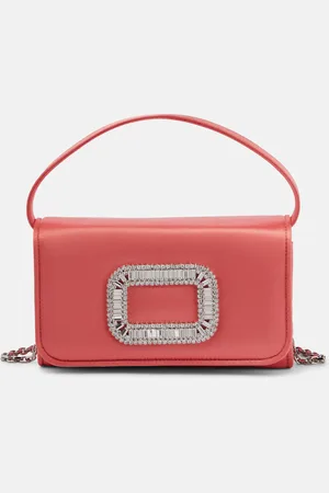 Roger Vivier Pilgrim Micro satin clutch