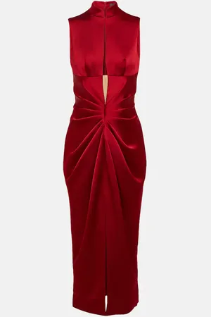 Rasario Draped cutout midi dress