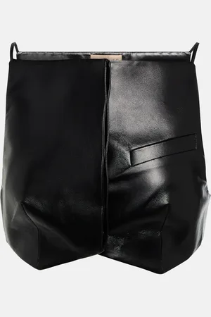 AYA MUSE Elfi faux leather crop top