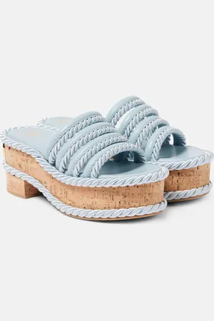 VALENTINO GARAVANI VLogo Summerblocks leather platform mules
