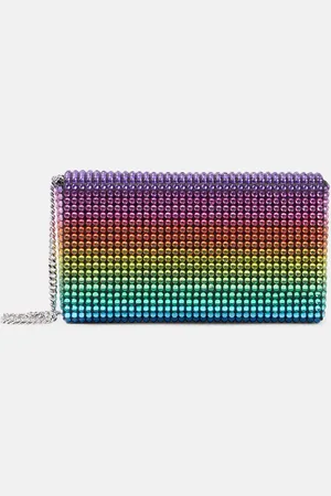 Amina Muaddi Superamini embellished clutch