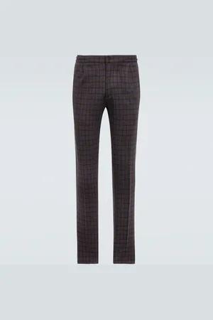 Kiton Checked wool chinos