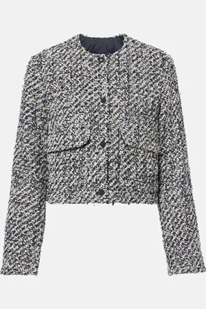 Moncler Dauphin cropped tweed down jacket