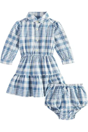 Ralph Lauren Baby checked cotton dress and bloomers set