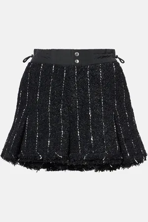 SACAI Striped tweed shorts