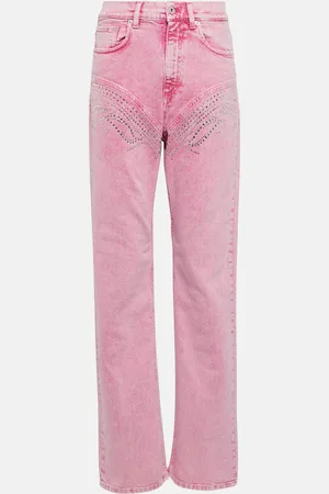 Y / PROJECT Crystal-embellished wide-leg jeans