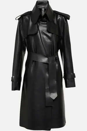 Norma Kamali Faux leather trench coat
