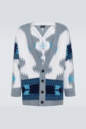 Alanui Icon jacquard virgin wool cardigan