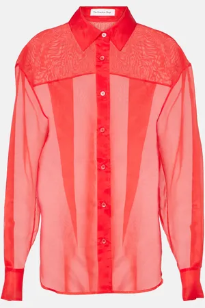 The Frankie Shop Peri silk-blend shirt