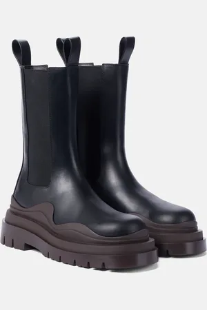 Bottega Veneta Tire leather ankle boots