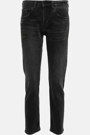 AG Jeans Girlfriend mid-rise cropped jeans