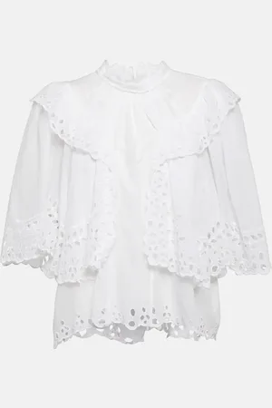 Marant Etoile Katia embroidered cotton blouse