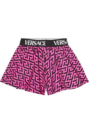 VERSACE La Greca Signature cotton shorts