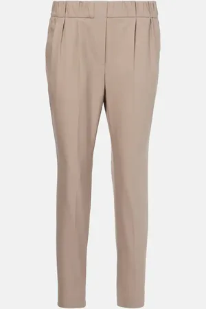Brunello Cucinelli Cotton-blend slim pants