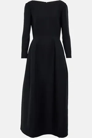 The Row Lilibet wool and silk midi dress