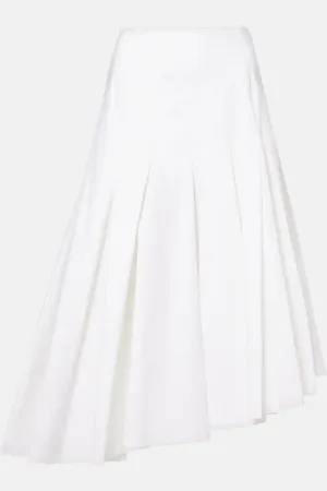 Fforme Rio asymmetric cotton midi skirt