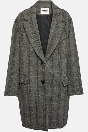 Marant Etoile Limiza herringbone oversized wool coat