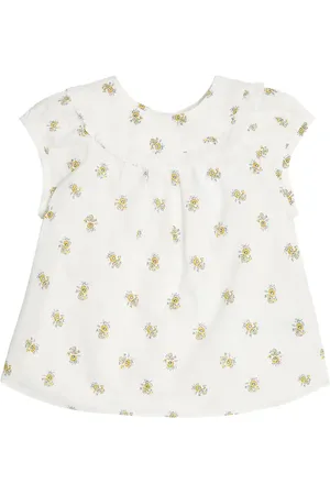 BONPOINT Baby Line floral cotton poplin top