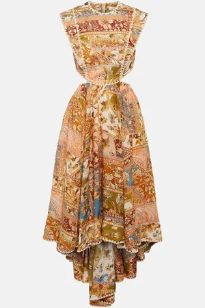 ZIMMERMANN Chintz ramie floral midi dress