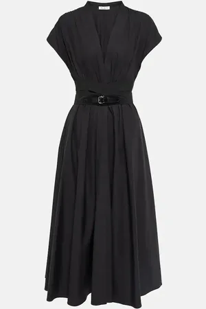 Alaïa Belted cotton poplin midi dress