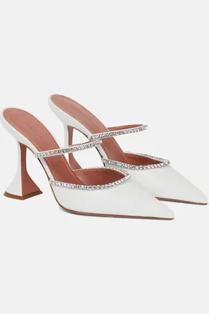 Amina Muaddi Gilda embellished leather mules