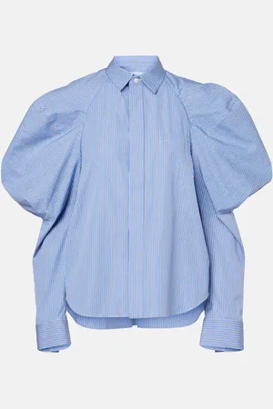 SACAI Striped cotton poplin shirt