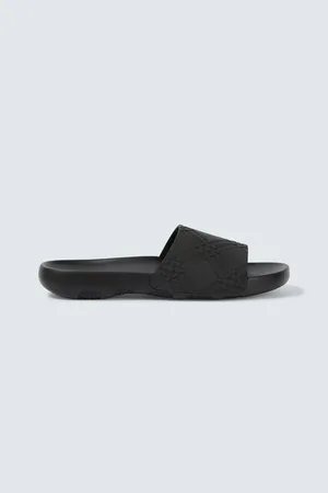 Burberry Check embossed slides