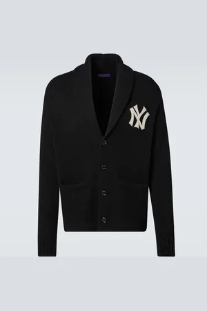 Ralph Lauren Yankeesâ¢ leather-trimmed cashmere cardigan