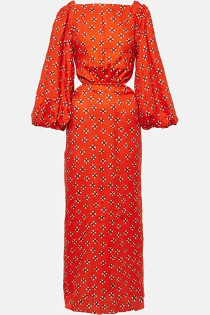 JOHANNA ORTIZ Printed linen midi dress