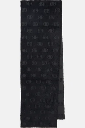 Balenciaga BB wool-blend scarf