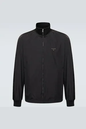 Prada Silk-blend blouson jacket