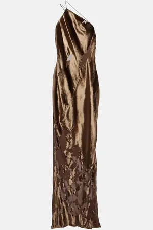 The Sei One-shoulder silk velvet gown