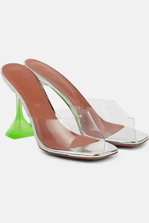 Amina Muaddi Lupita Glass 95 PVC mules