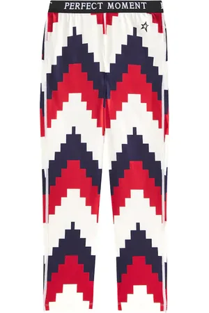 Perfect Moment Logo chevron jersey leggings