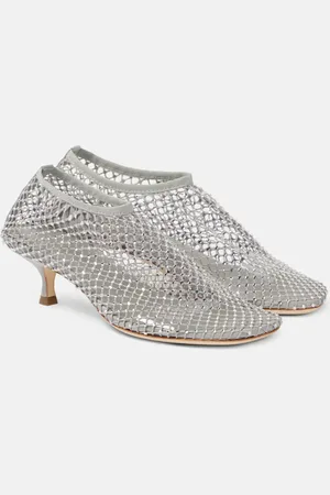 CHRISTOPHER ESBER Minette crystal-embellished fishnet pumps