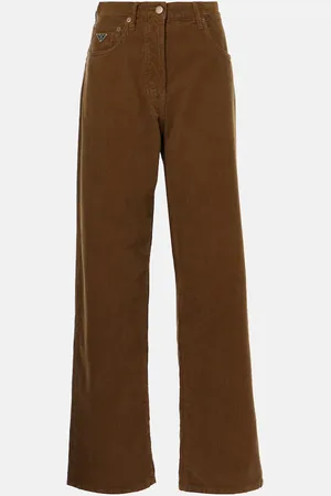 Prada Cotton corduroy wide-leg pants