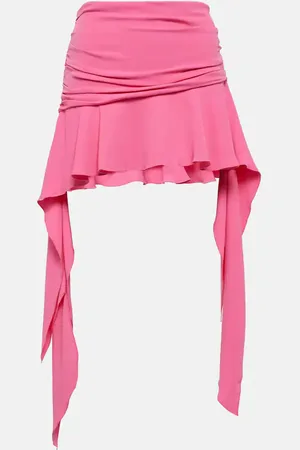 BLUMARINE Ruffled jersey miniskirt