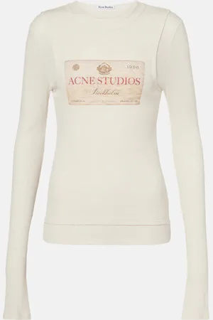 Acne Studios Logo printed layered top