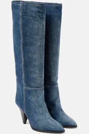 Isabel Marant Ririo denim knee-high boots