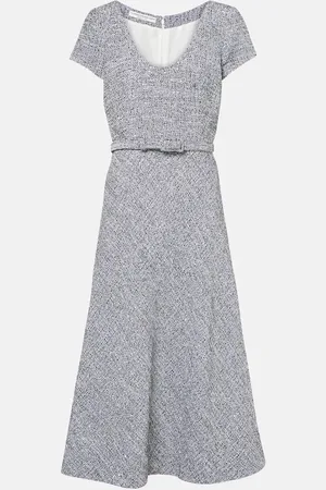 Alessandra Rich Sequined tweed midi dress