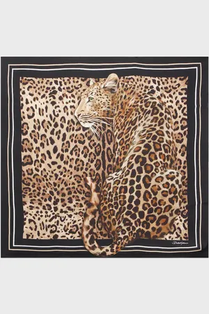 Dolce & Gabbana Leopard-print silk scarf